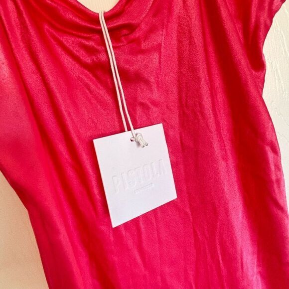 NWT Mari Square Neck Dress in Guava by PISTOLA - Picture 5 of 9